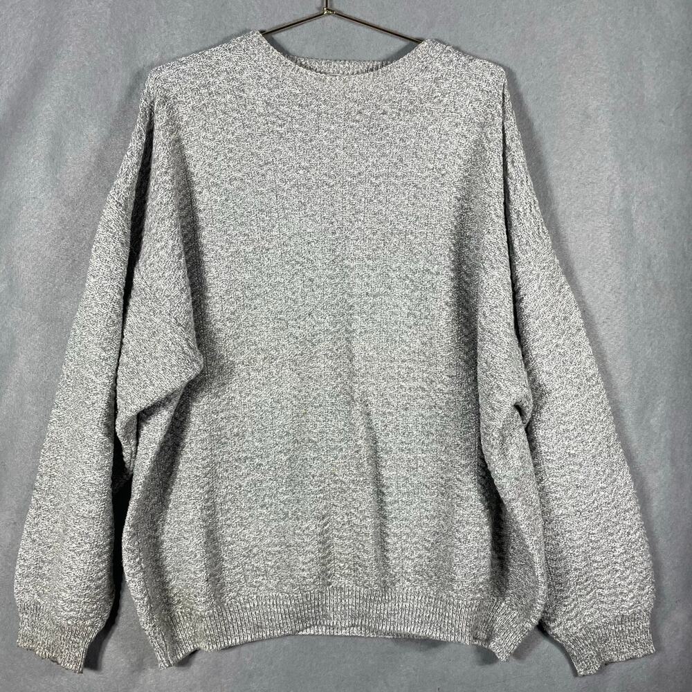 Bill Blass VTG Mens Textured knit Crewneck 90's Grandpa Retro sweater Size XXL